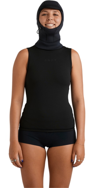 2025 Roxy Womens Swell Natural 2mm Hooded Vest 26BW293501 - Black